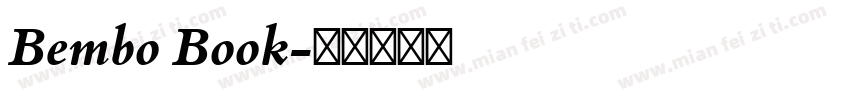 Bembo Book字体转换